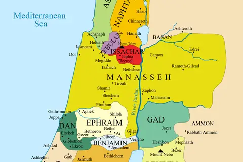Map: 12 Tribes of Israel Map