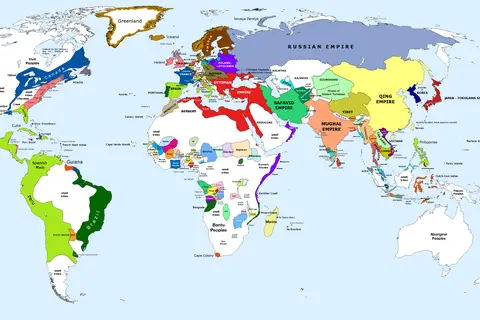 Map: 1700 Ce World Map