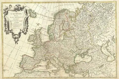 Map: 1762 Janvier Map of Europe