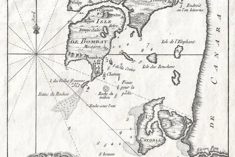 Map: 1764 Bellin Map of Bombay Mumbai India
