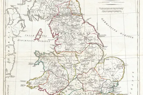 Map: 1794 Anville Map of England in Ancient Roman Times