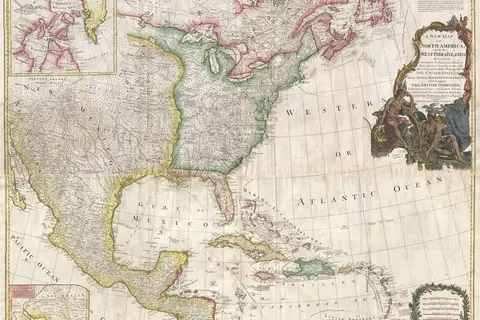 Map: 1794 Pownell Wall Map of North America and the West Indies
