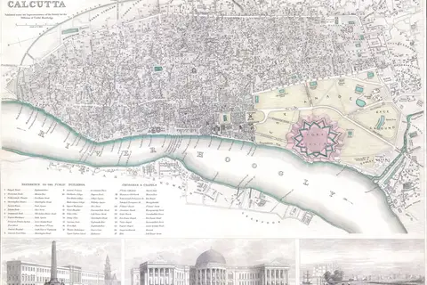 Map: 1842 Sduk Map of the City of Calcutta India
