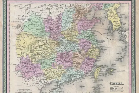 Map: 1853 Mitchell Map of China