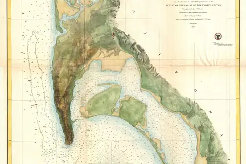 Map: 1857 Uscs Map of San Diego Bay California