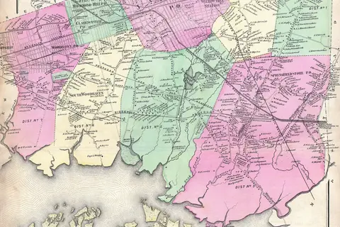 Map: 1873 Beers Map of Jamaica Queens New York City