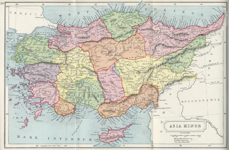 Map: 1907 Map of Asia Minoratlas of Ancient and Classical Geography by Samuel Butler