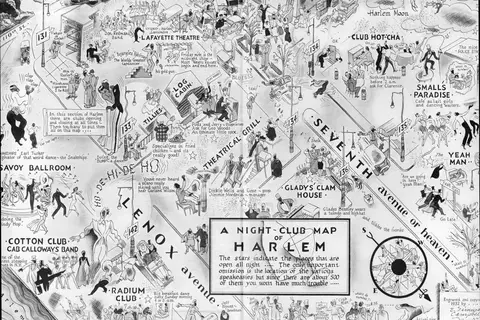 Map: 1932 Nightclub map of Harlem