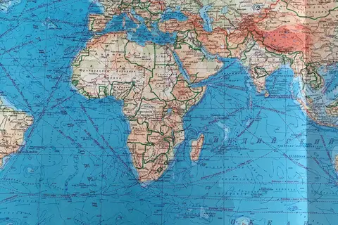 Map: 1950 Map 1 Physical Map of the World 8