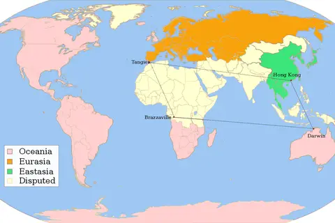 Map: 1984 Dystopian World Map