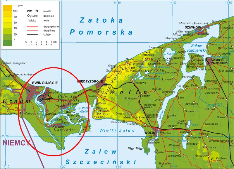 Map: 800Pxwolin Mapa Swinoujsci
