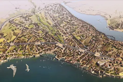 Map: A view of Byzantine Constantinople in the 15th century