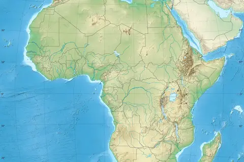 Map: Africa Relief Location Map