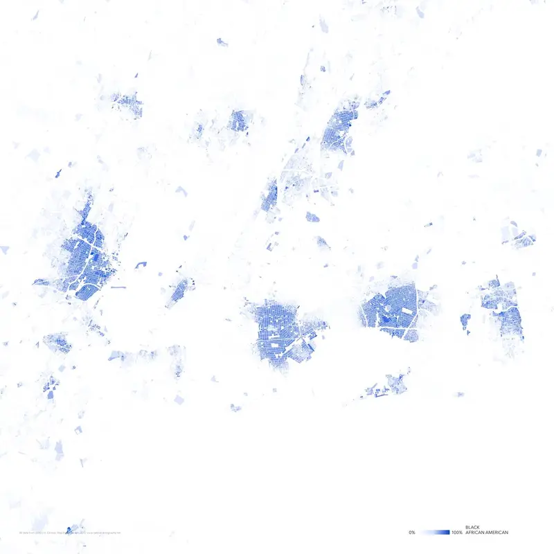 Map: African-Americans in the New York Area: a Fragmented Landscape