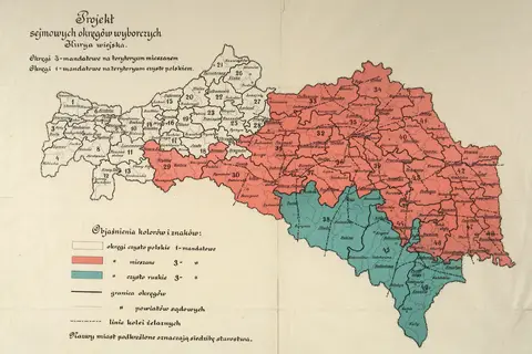 Map: Agad Mapa Galicji Projekt Sejmowych Okrgw Wyborczych Kurya Wiejska