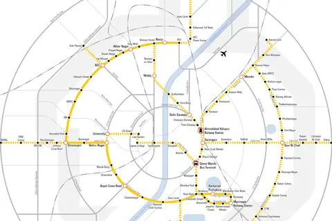 Map: Ahmedabad Brts Network Map