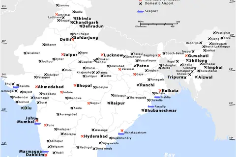Map: Airports and Seaports Map