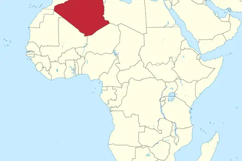 Map: Algeria in Africa Mini Map Rivers