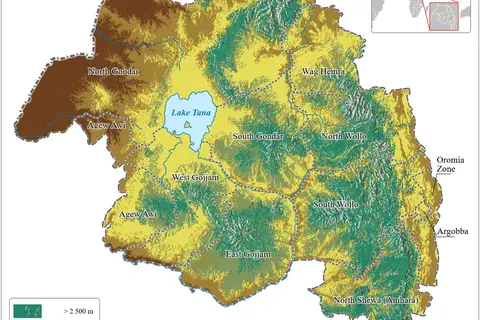 Map: Amhara Elevation Map