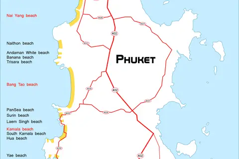 Map: Amphoe Phuket Beach Map by Nord79