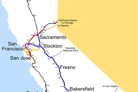 Map: Amtrak California Map