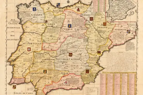 Map: Henri Chatelain’s Map of the Iberian Peninsula (1710s)