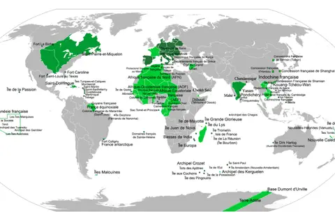 Map: Anachronostic map of the French Empire