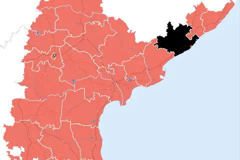 Map: Andhra Pradesh District Location Map Visakhapatnam