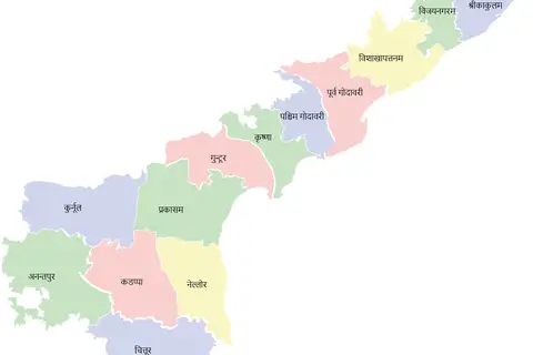 Map: Andhra Pradesh Districts Map from 2 June 2014Hi