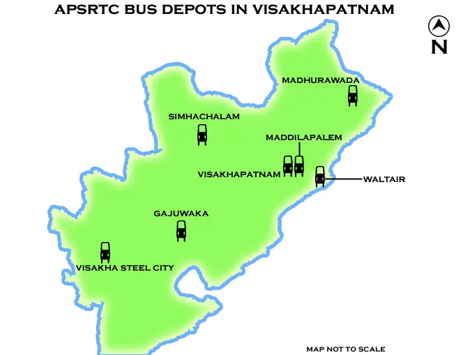 Map: Apsrtc Depot Map of Visakhapatnam City