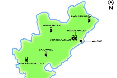 Map: Apsrtc Depot Map of Visakhapatnam City