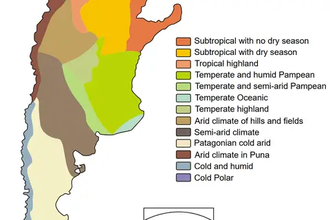 Map: Argentina Climate Zones Map