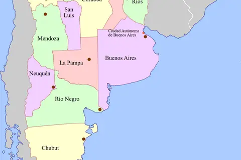 Map: Argentina Mapa de Las Provincias