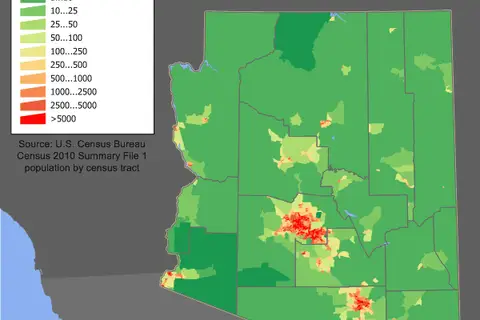 Map: Arizona Population Map