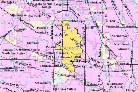 Map: Arlington Heights Il 2009 Reference Map