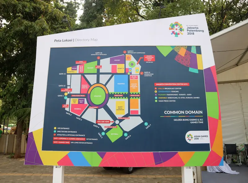 Map: Asian Games 2018: Senayan GBK Complex Map