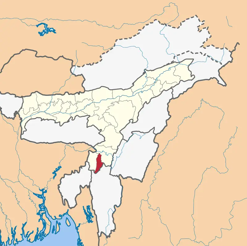 Map: Assam District Locator Map Hailakandi