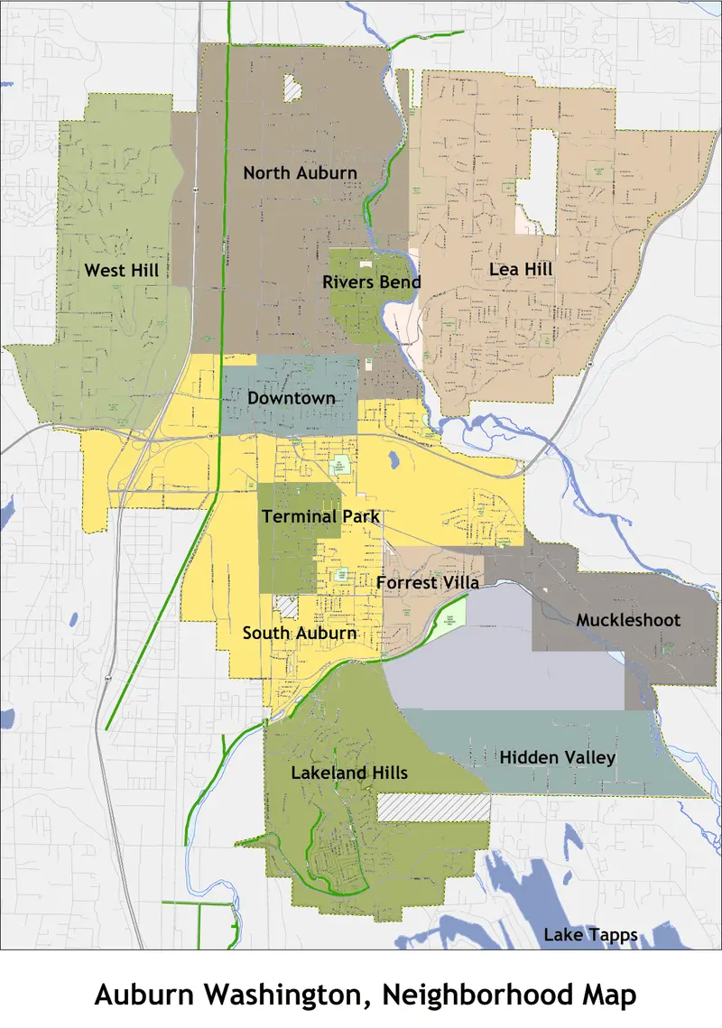 Map: Auburn Wa Neighborhood Map