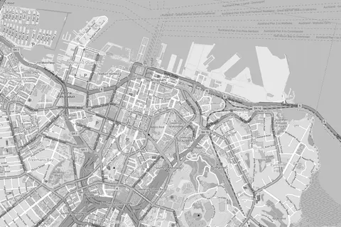 Map: Auckland Cbd Map Bw