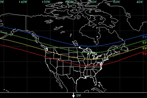 Map: Aurora Kp Map North America