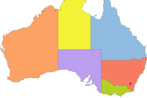 Map: Australia Color Map