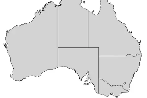 Map: Australia Map States