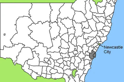 Map: Australiamapnswlganewcastle