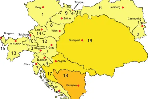 Map: Austriahungary Map de