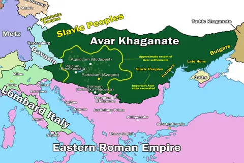 Map: Avar Khaganate Map 602