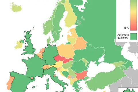 Map: Avg place in the finals of Eurovision