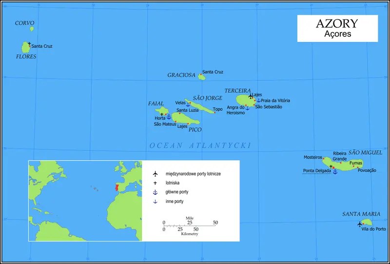 Map: Azory Mapa