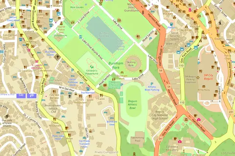 Map: Baguio Burnham Park Open Street Map