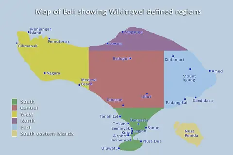 Map: Bali Map Region