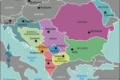 Map: Balkans Regions Map